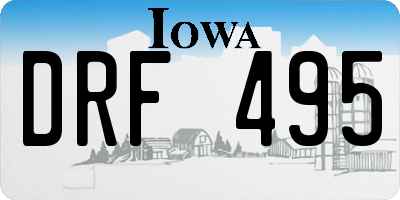 IA license plate DRF495