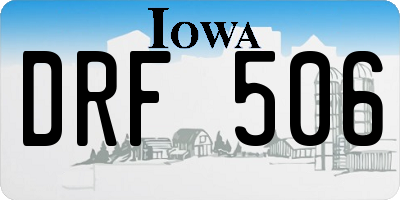 IA license plate DRF506