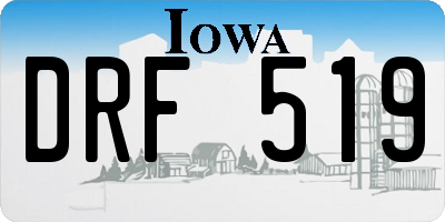 IA license plate DRF519