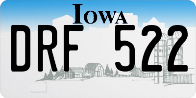 IA license plate DRF522
