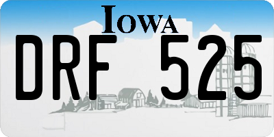 IA license plate DRF525