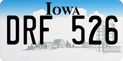 IA license plate DRF526
