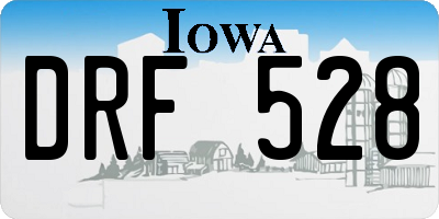 IA license plate DRF528