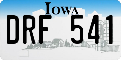 IA license plate DRF541