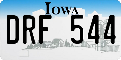 IA license plate DRF544