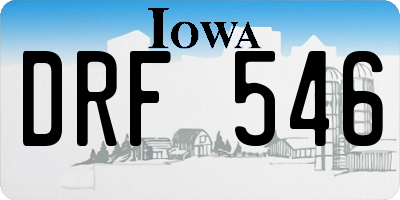 IA license plate DRF546