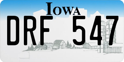 IA license plate DRF547