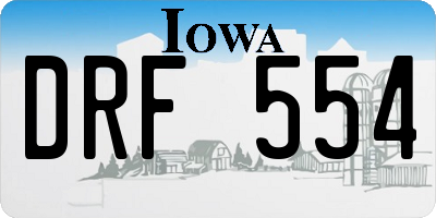 IA license plate DRF554