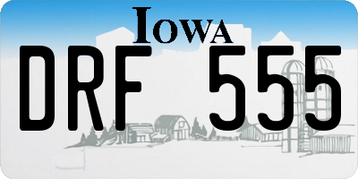IA license plate DRF555