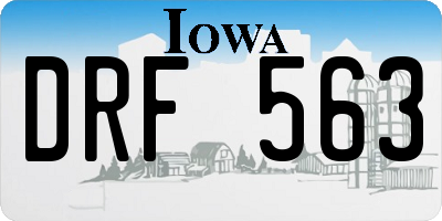 IA license plate DRF563