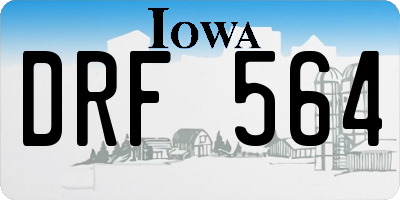 IA license plate DRF564