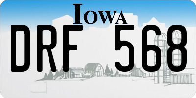 IA license plate DRF568