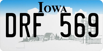 IA license plate DRF569