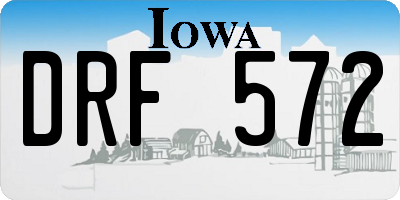 IA license plate DRF572