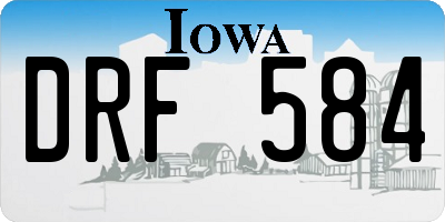 IA license plate DRF584