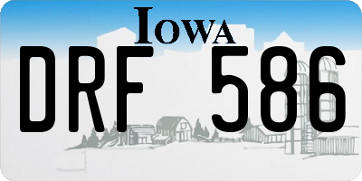 IA license plate DRF586