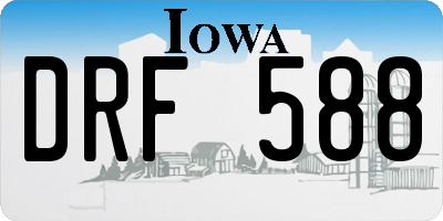 IA license plate DRF588