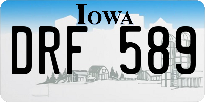 IA license plate DRF589