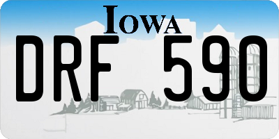 IA license plate DRF590