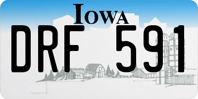 IA license plate DRF591