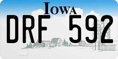 IA license plate DRF592