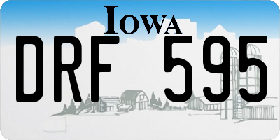 IA license plate DRF595