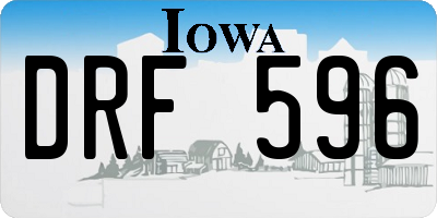IA license plate DRF596