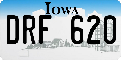 IA license plate DRF620