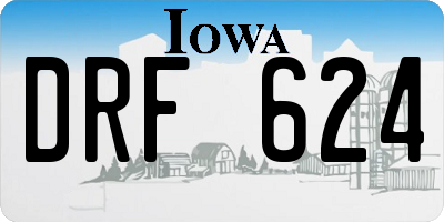 IA license plate DRF624