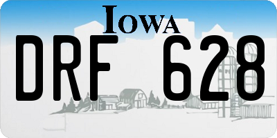 IA license plate DRF628