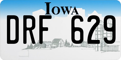 IA license plate DRF629