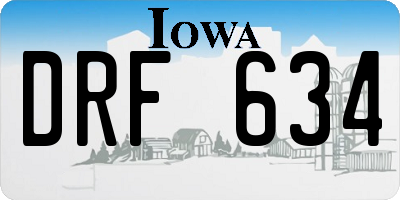 IA license plate DRF634