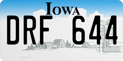 IA license plate DRF644