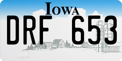 IA license plate DRF653