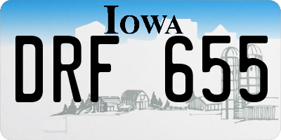 IA license plate DRF655