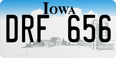 IA license plate DRF656