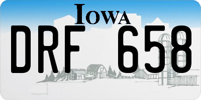 IA license plate DRF658