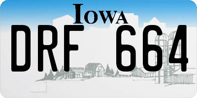 IA license plate DRF664
