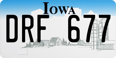IA license plate DRF677