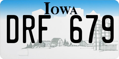 IA license plate DRF679