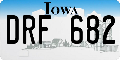 IA license plate DRF682