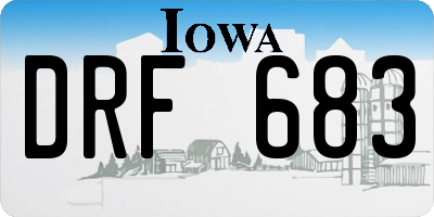 IA license plate DRF683