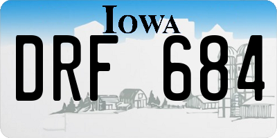 IA license plate DRF684