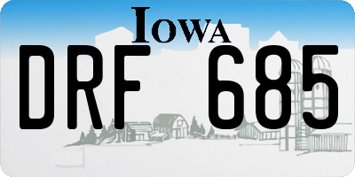 IA license plate DRF685