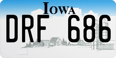IA license plate DRF686
