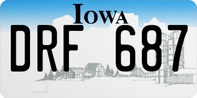 IA license plate DRF687