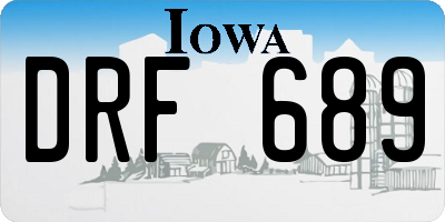 IA license plate DRF689