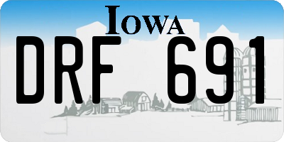 IA license plate DRF691