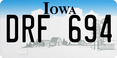 IA license plate DRF694