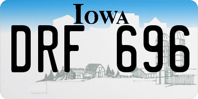 IA license plate DRF696